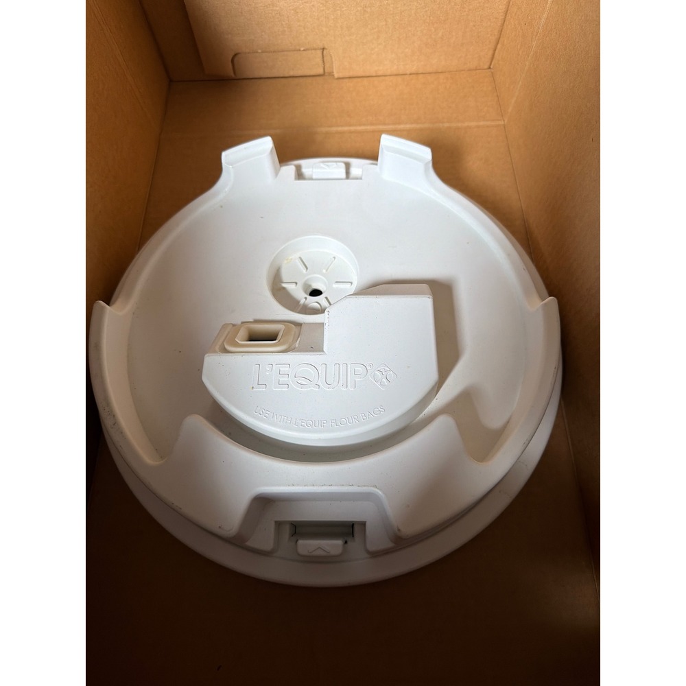 LEQUIP Flour Bag Base Attachment for Grain Mill White Replacement Part